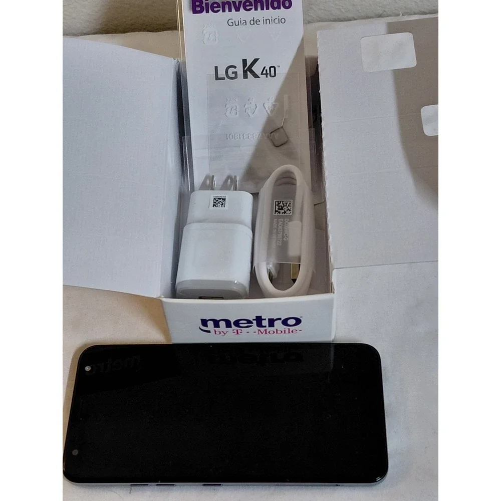 LG K40 32GB Platinum Gray Metro by T-Mobile LM-X420MM Nee In Box